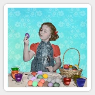 Shirley Temple Easter Sticker